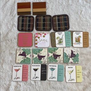 Coasters ceramic wood cardboard